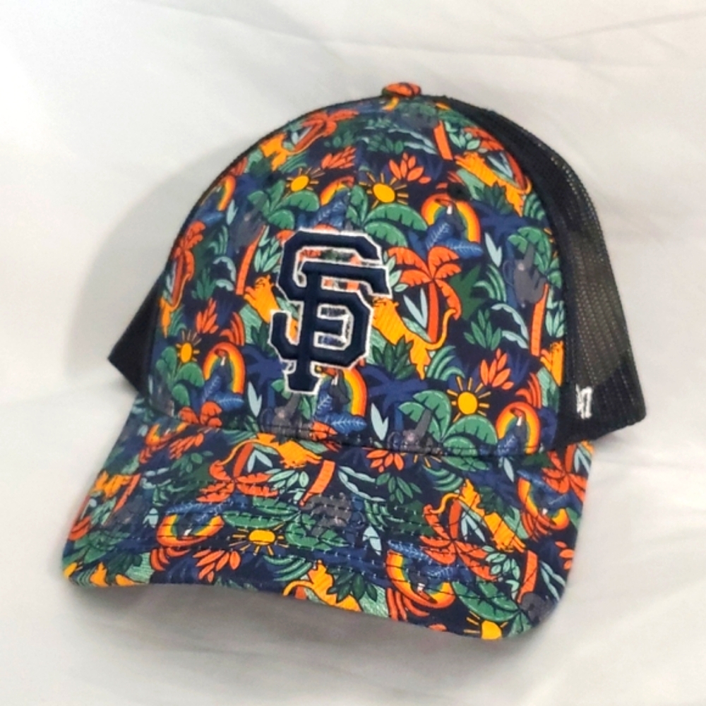 San Francisco Giants Youth Jungle Zoo Trucker Hat Navy Embroidered Baseball Cap